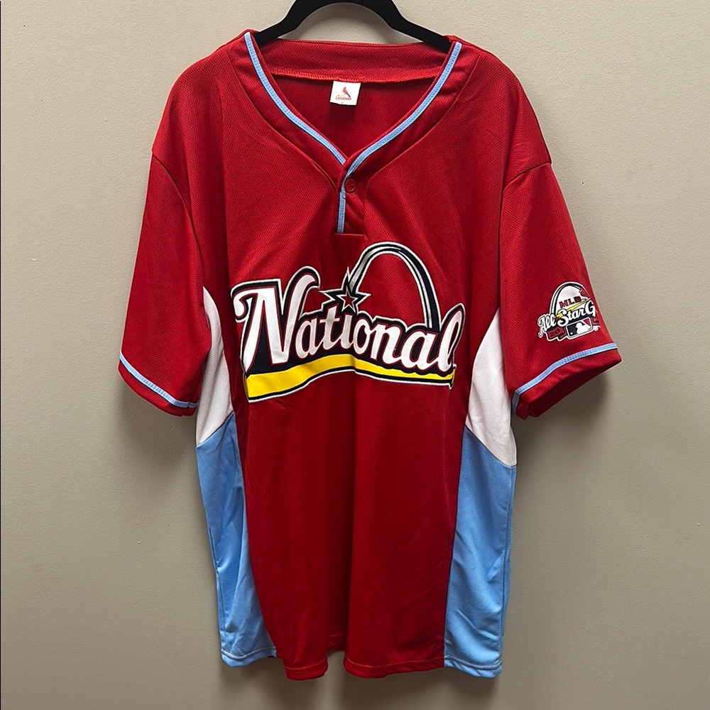 MLB Red and Blue Jersey Shirt National Cardinals All Star Game 2009